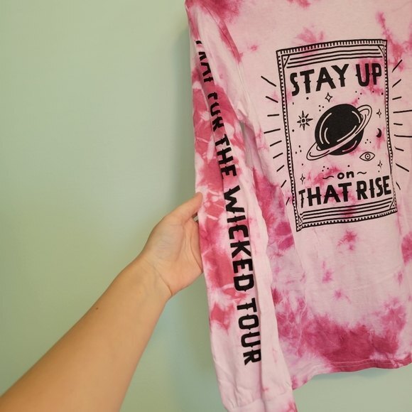 Panic At The Disco Pray for the Wicked Tour Graphic Tie Dye Long Sleeve T-Shirt - Picture 6 of 6